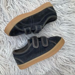 Zara blue suede velcro sneaker boys Sz 8